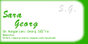 sara georg business card